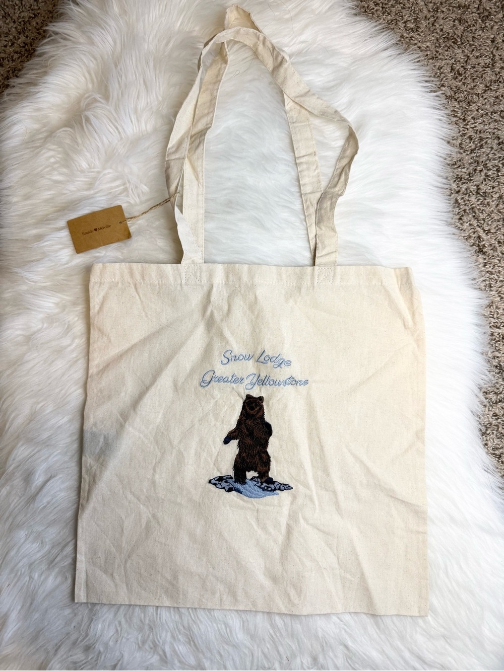 Brandy Melville Yosemite bear tote bag